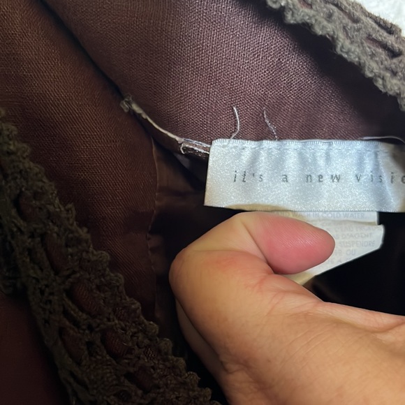 Linen Skirt Small Brown - Picture 4 of 5